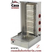 Grelhador Industrial Kebab Eléctrico Trifásico com Espeto de 800 mm, 40 a 55 kg, Potência de 7200 Watts (transporte incluído) - Refª 100178