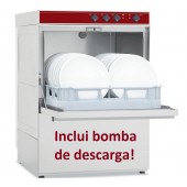 Máquina de Lavar Louça Profissional Industrial Trifásica com Cesto de 500x500 mm e Bomba de Descarga (transporte incluído) - Refª 100263
